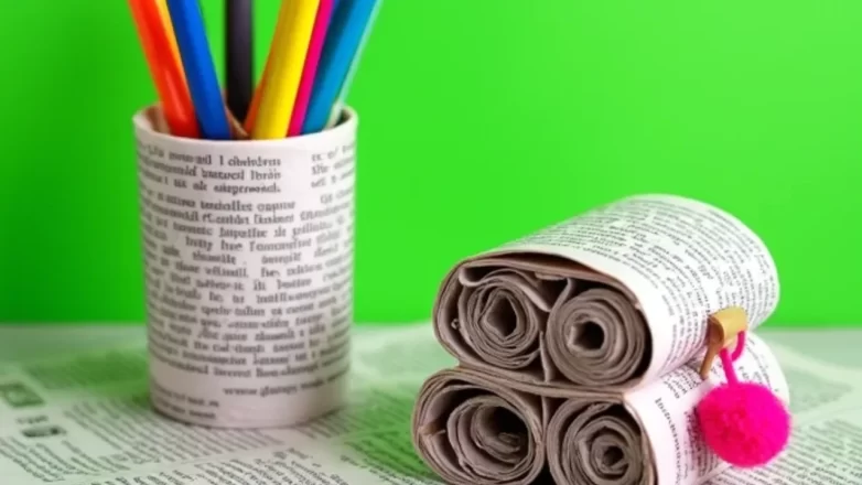 kotak pensil dari koran