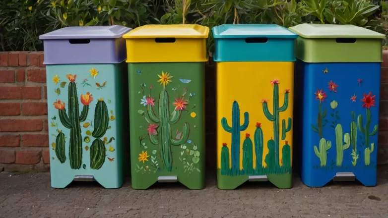 tempat sampah dari kaleng