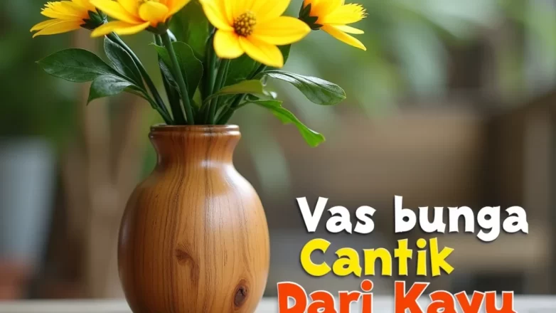 vas bunga dari kayu